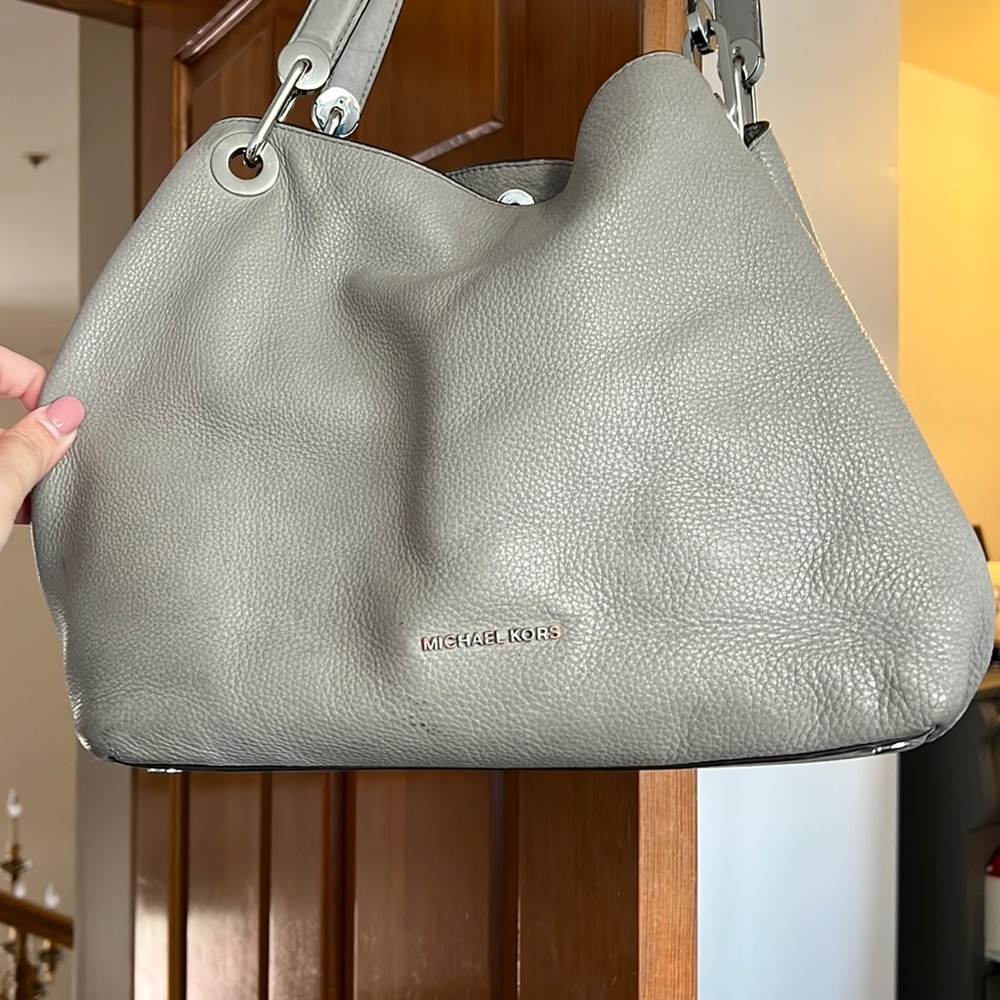 Gray Michael Kors purse